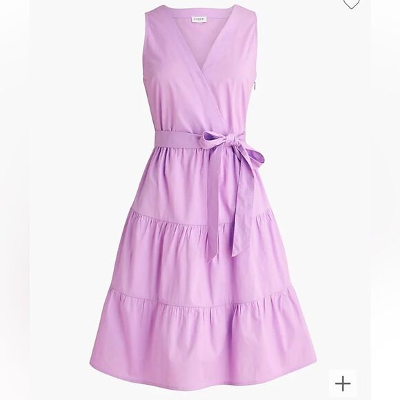 J. Crew Faux-wrap sleeveless mini dress* - Picture 1 of 10